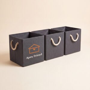 Canvas Storage Bins, Set of 3