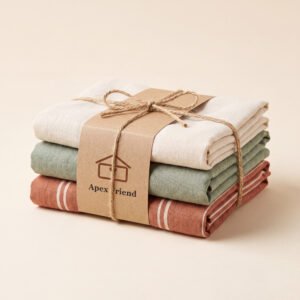 Linen Tea Towel Set, 3-Pack
